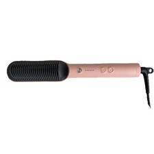 TYMO Ring Hair Straightener Brush Comb Pink Rose Gold Iron HC 100R Tested