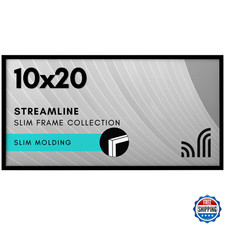 Americanflat 10x20 Black Picture Frame Polished Plexiglass Streamline Collection