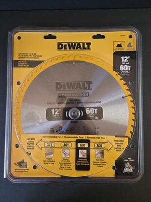 NEW DEWALT DW3126 12'' 60 Tooth Miter Saw Blade