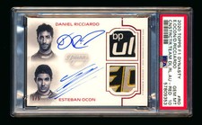 2020 Topps Dynasty F1 Daniel Ricciardo/Esteban Ocon Dual Patch Auto #1/5 PSA 10!