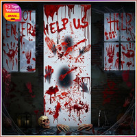 Halloween Deko Fensterbilder 40PCS Horror Aufkleber FüR 5 StüCk