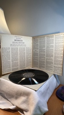 Handel Messiah Bernstein Columbia cox VG+ Vintage Vinyl