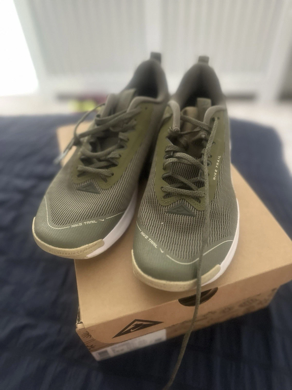 Nike Juniper Trail 3 Trainers Jade Green Running Shoes UK 8.5 EU 43 New