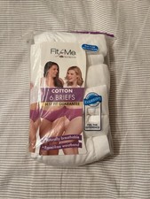 fruit of the loom Size 11/ 3X fit for me 6 pack cotton briefs white panties
