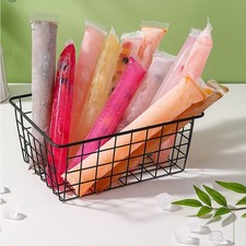 Disposable Clear Ice Pop Pouches Zip DIY Summer Fruit Ice Cream Tubes for Kids