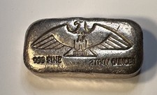 Vintage Montana Gold and Silver Corp. Montana Eagle 2 oz silver bar. Very Rare