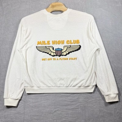 Boys Lie Spread Your Wings Terry Pullover One Size Oversized Mile High Club