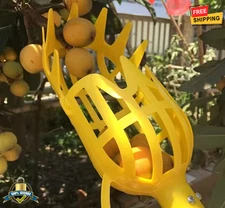 Yellow Polypropylene Fruit Picker Lightweight Ergonomic Garden Harvest Tool