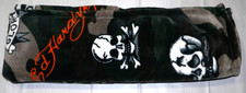 NEW Ed Hardy Pet Dog Cat Blanket 27"x44" Tattoo Skull Camo Camouflage NO TAG