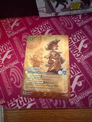 Captain Amelia - Commander of the Leg  #221 AZS Disney Lorcana ENCHANTED FOIL NM