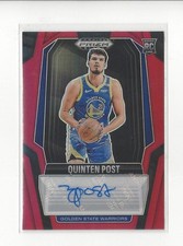 2024-25 Prizm Rookie Signatures Red Quinten Post AUTOGRAPH Warriors /99 
