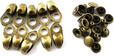 Shoe Lace Hook 10 Set Bronze Alloy Shoelace Buckles Boot Hooks with Rivets for R