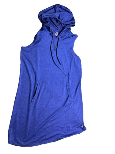 Tek Gear DryTek Hoodie Dress Womens XL Blue Athleisure Pullover Active