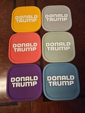 Set Of 6 Donald Trump Coasters 4.5 Inch