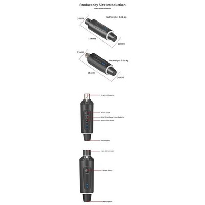Kabelloses dynamisches Kondensator Mikrofonsystem 2 4G für Mixer-Kompatibilitä