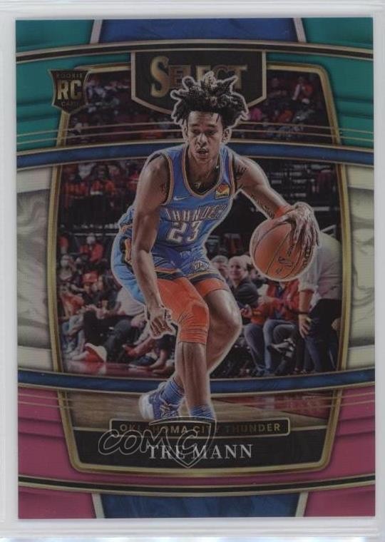 2021 Panini Select Concourse Teal White Pink Prizm 28/49 Tre Mann Rookie RC 14cm
