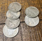 Lot Of SIX (6) SILVER Peace Dollars (4) 1922 & (2) 1923