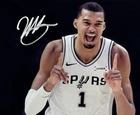 VICTOR WEMBANYAMA - SAN ANTONIO SPURS - SILVER Autographed 8x10 Photo w/COA