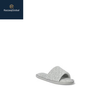 Joyspun Women's Quilted Single Band Slide Slippers, Wide-Width Available