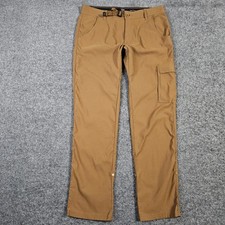 prAna Stretch Zion II Pant Mens 32x30 Brown Tan Hiking Slim Fit Stretch