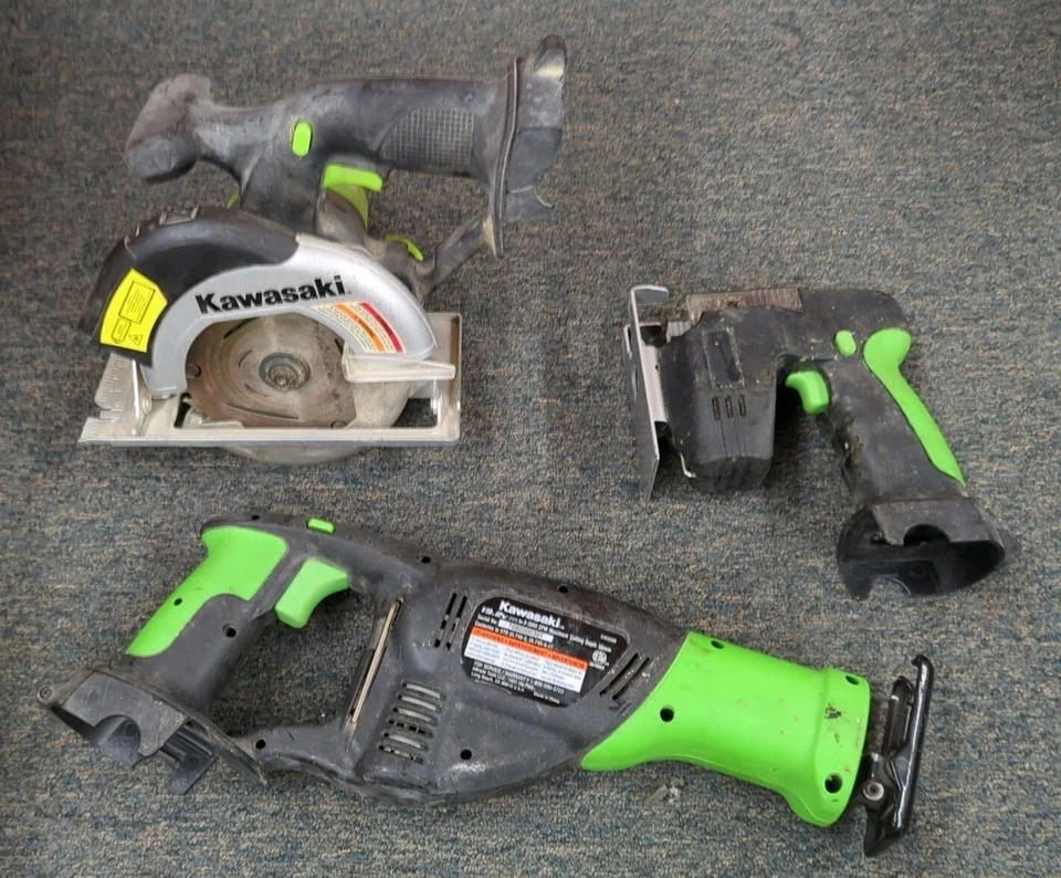 ✨Lote de 3✨Combo de herramientas eléctricas Kawasaki sierra circular sierra recíproca de 19,2 V Foto 2 de 4