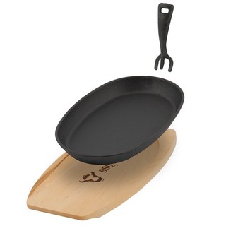 Gusseisen Pfanne Servierpfanne 27x18x3cm Gusseisenpfanne BBQ Toro B Ware