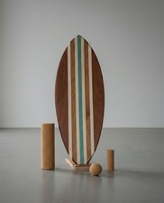 Balance Board fatto a mano + supporto da terra / woodybalance board, balanceboard