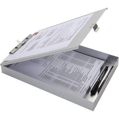 Business Source Clipboard Storage 9-1/5''x1-1/2''x14'' Silver 49262