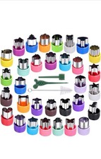 Mini Cookie Cutter Set 30 pcs for Kids Vegetable Cutters and Fruit Stamp Mold