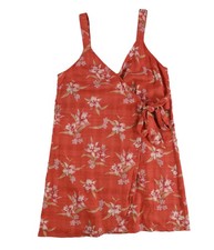 American Eagle Womens Lexi Wrap Mini Dress, Red, Medium