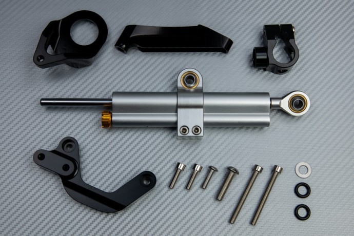 Amortisseur de direction alu pour Suzuki GSXR 1000 2009-2011 avec kit de fixation complet