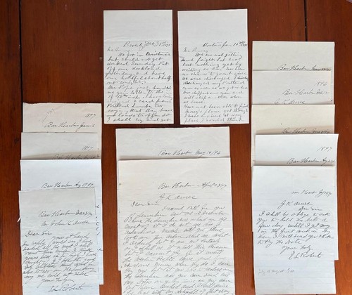 LOT (19) 1890's Letters BAR HARBOR, Maine Prominent Sea Captain ROBERTS Family