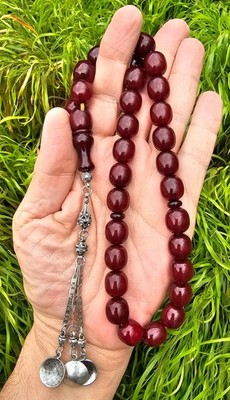 Cerry Amber Bekelite Prayer Worry Beads Kanayan Baga Subha Tasbih Tasbeeh