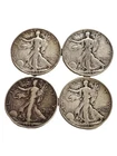 LOT OF 4 90% Silver Walking Liberty Half Dollars Circulated(4 Coins) 38,44,43,47