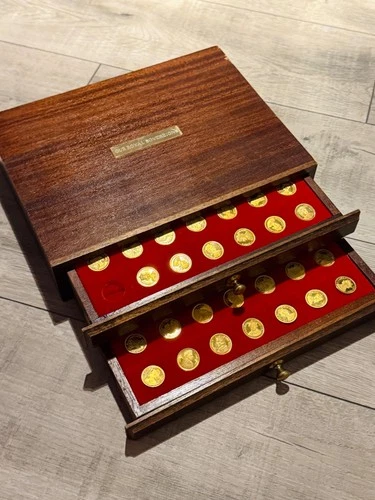 Our Royal Sovereigns - British Monarchs - Gold Plated 925 Silver Medal /Coin Set