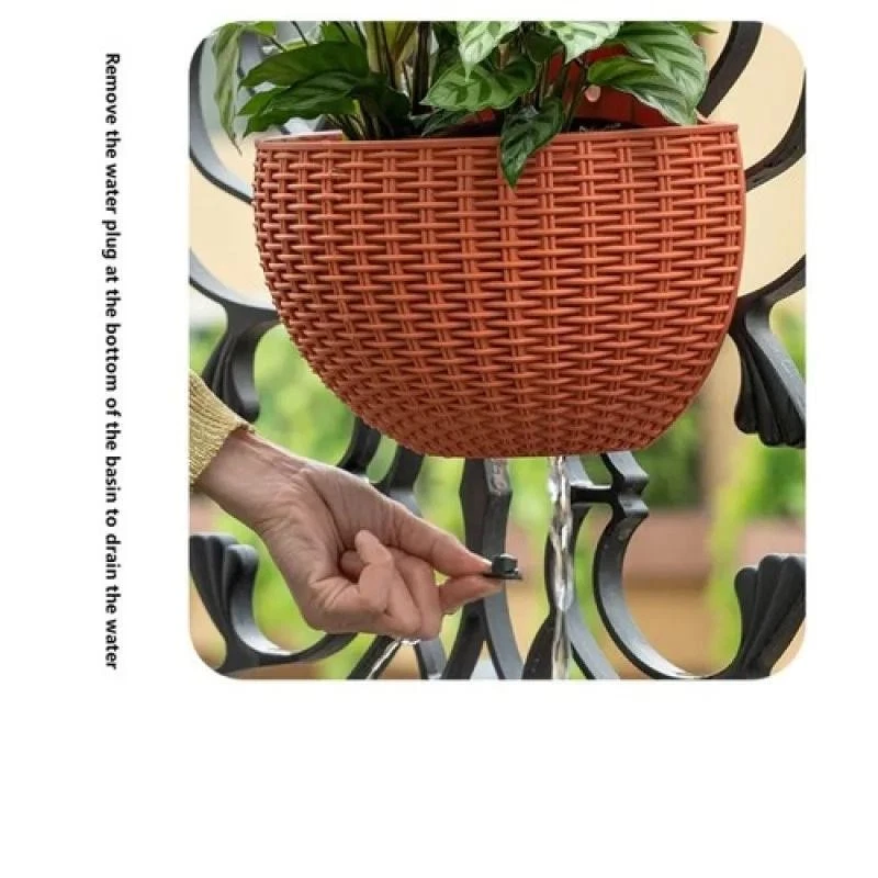 Wall-mounted Flower Pots Multi Colors Hanging Plastic Planters for Garden & Ba - Image 4 of 4