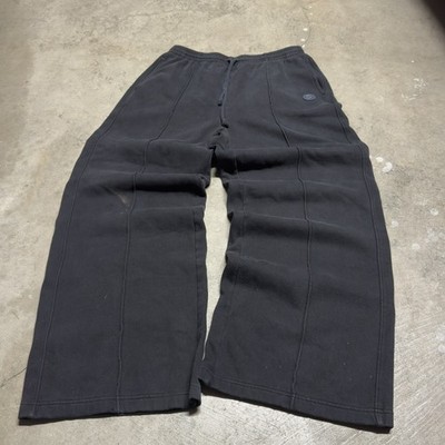 PINK Victoria s Secret Black Fleece Wide Leg Sweatpants Size L
