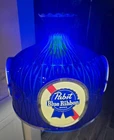 Vintage Pabst Blue Ribbon Pub Light Hanging Chandelier Cobalt Blue Beer Sign