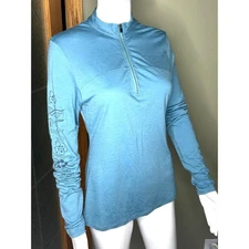 IBEX Womens Woolies 1/4 Zip Long Sleeve Mock Neck Baselayer Top Merino Wool Med