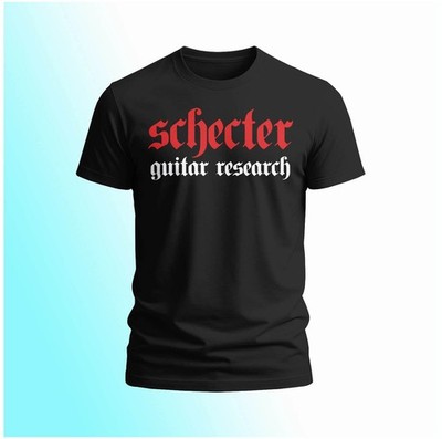 New Schecter Guitar Research Logo T-Shirt Size S-5XL