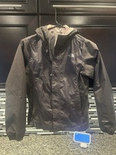 The North Face DryVent Rain Jacket Hooded Gray Waterproof Coat Girls Med 10/12