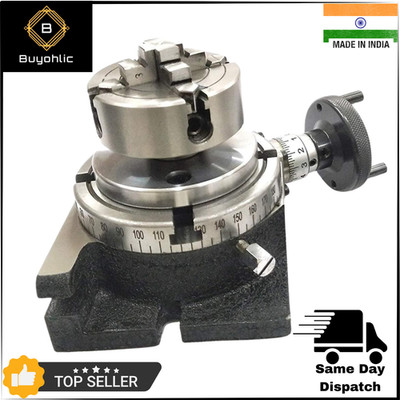 4''/ 100mm Regular Rotary Indexing Table With Small Chucks and back Plate