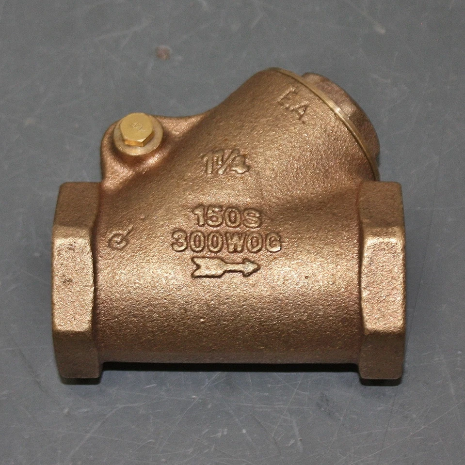 Jomar Check Valve T-511G, Y, 1-1/4" x 1-1/4" NPT, Bronze, 105-306, 300 WOG, 150S - Image 4 of 4