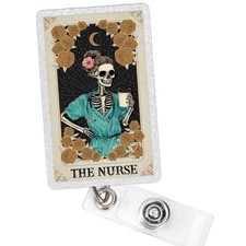 Nurse Badge Reel, Fun Retractable ID Holder with Alligator Clip for CNA RN LP...