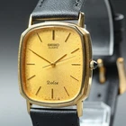[Ex+5] Vintage New Belt SEIKO Dolce 9521-5120 Gold Dial Quartz Men’s Watch JAPAN