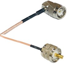 RG316 TNC Male Angle to PL259 UHF Male RF Cable Rapid-SHIP LOT