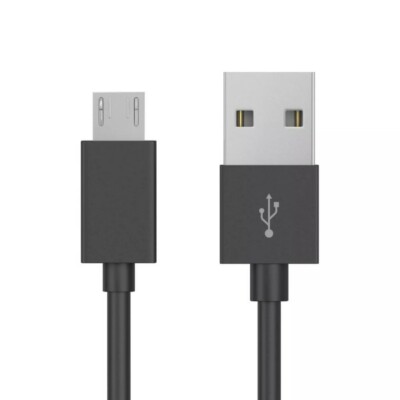 Just Wireless 4ft TPU Micro USB to USB-A Cable - Black  NIB