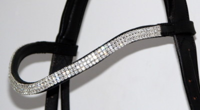 FSS GLITZY Curve U SHAPE Crystal 3x row Bling BROWBAND Clear AB Unicorn Aurora 