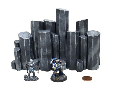 Basalt Pillar Rock Formations (Handmade to Order Warhammer & DnD Style Terrain)