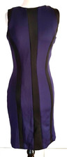 NF BY NICOLA FINETTI  Womens Navy/Black Stretch Knit Dress Size 8